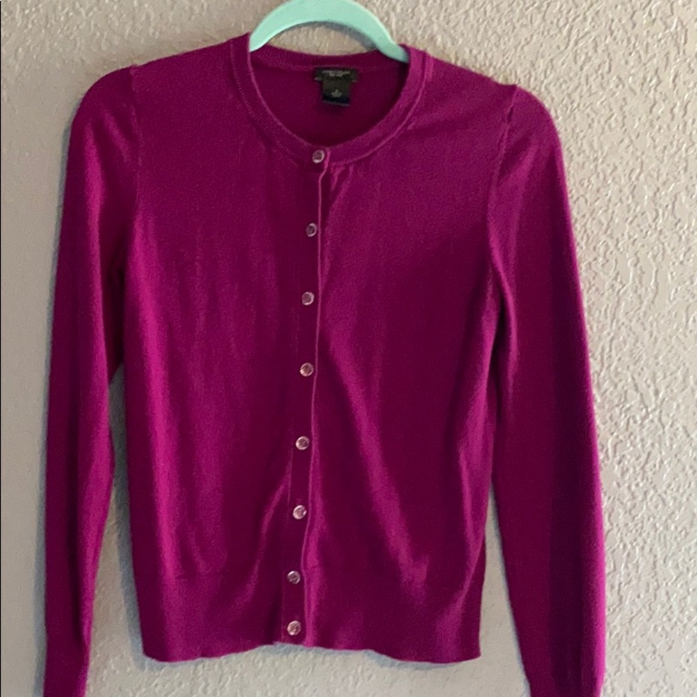 Fushia button cardigan size small